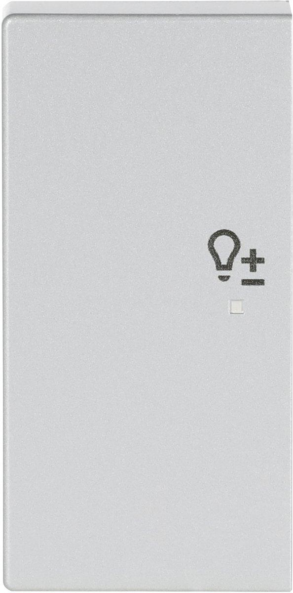 Wippe 2-fach links für flex f@h KNX mit Symbol Dimmen alusilber - Plattform 63