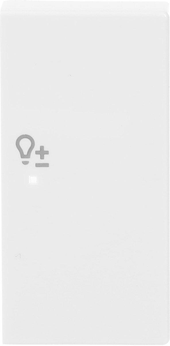 Wippe 2-fach rechts mit Symbol Dimmer Symbol Dimmen studioweiß - Plattform 63
