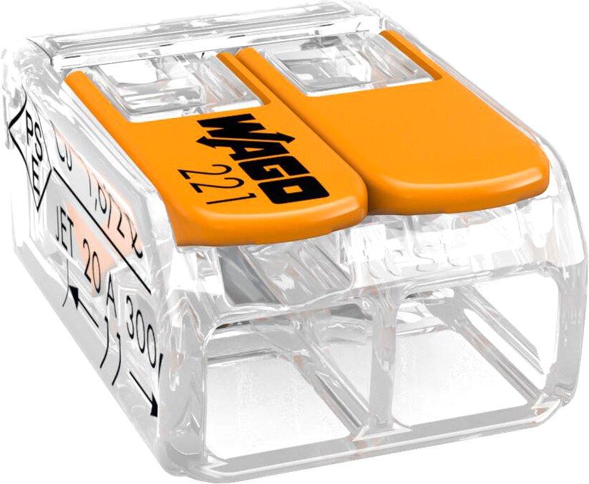 2-Leiter-Klemme COMPACT 0,14 - 4 mm² transparent/orange