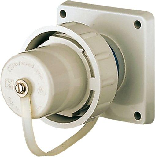 Schuko-Anbaugerätestecker blau 16A 2p+E 230V IP68
