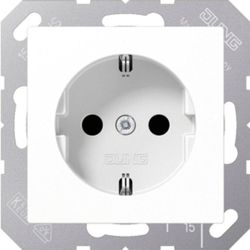 SCHUKO - Steckdose 16 A 250 V ~ Serie A alpinweiß