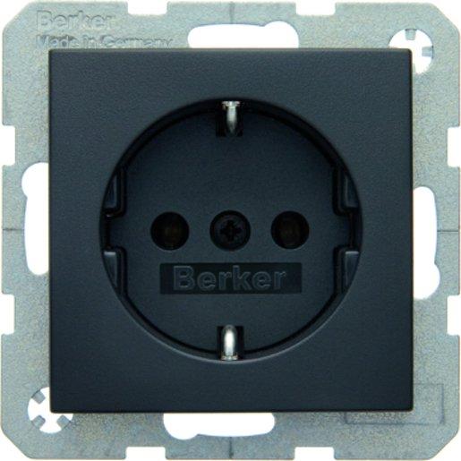 SCHUKO-Steckdose B.1/B.3/B.7 - anthrazit/ matt