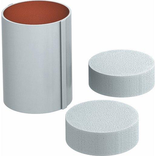 Rohrschale innenbeschichtet Ø107 x 150 PVC grau