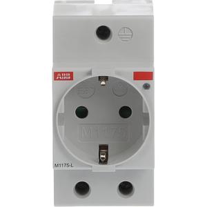 Steckdose Reiheneinbau - deutsche Schukonorm RAL 7035 Anzeigeleuchte