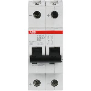 LS-Schutzschalter 2-polig 10kA K-Char 0,5A 2TE