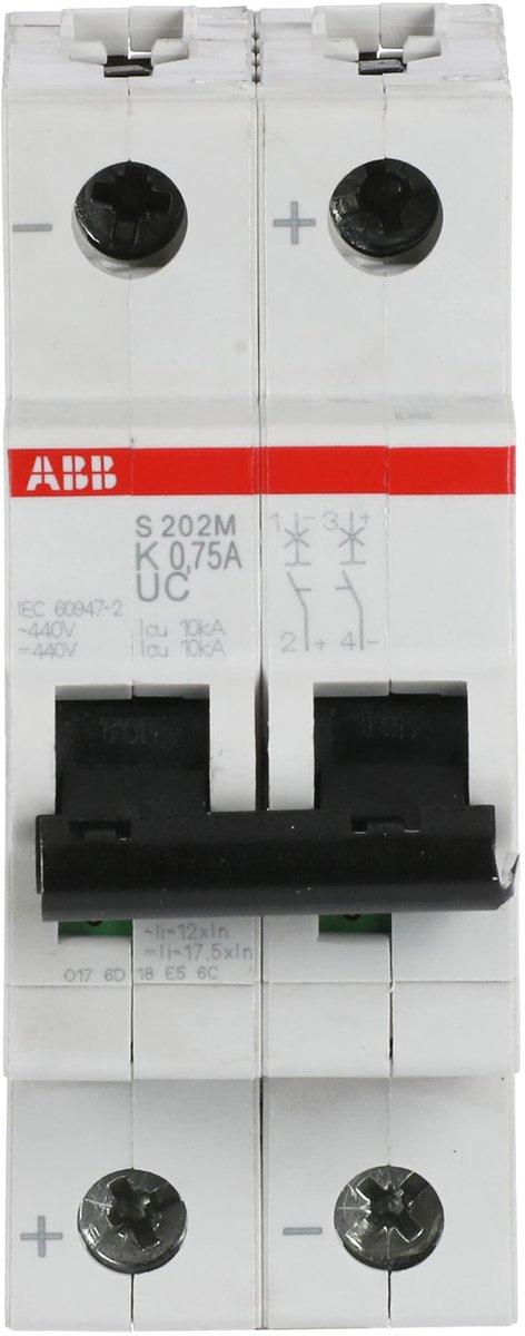 LS-Schutzschalter 2-polig 10kA K-Char 0,8A 2TE