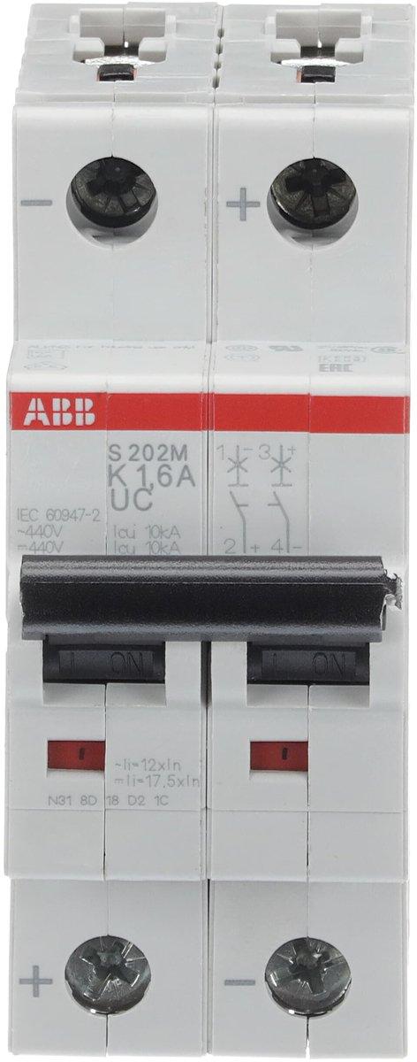 LS-Schutzschalter 2-polig 10kA K-Char 1,6A 2TE