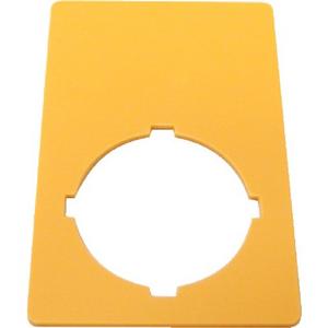 Schild Not-Halt HxB=50x33mm gelb NOT-HALT