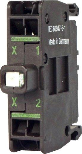 Leuchtelement LED grün Bodenbefestigung 12-30VAC/DC Federzuganschluss