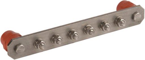 PA-Schiene o. Abdeckung NIRO m. Schrauben M10 f. 6 Anschlüsse