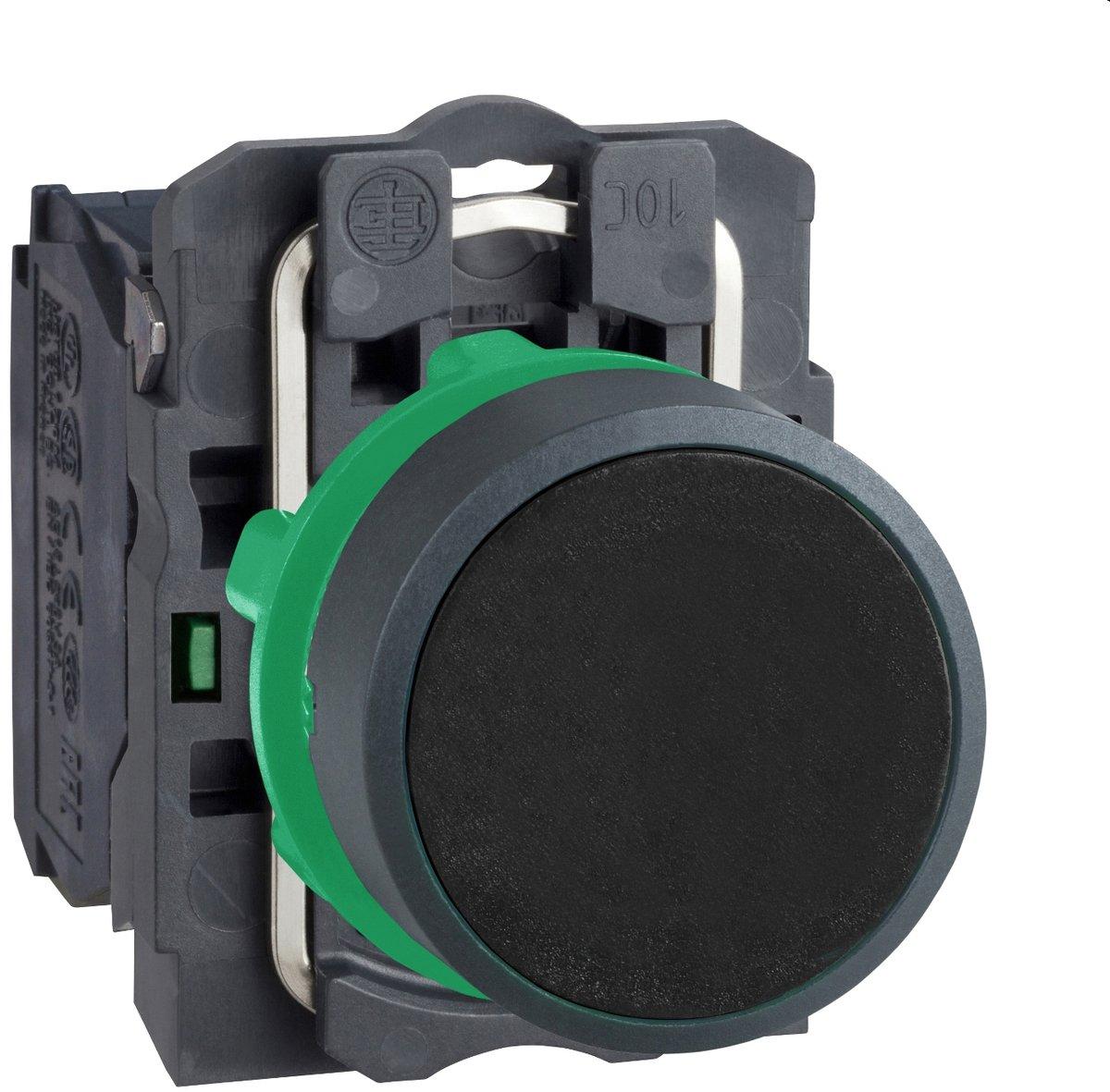 Drucktaster flach schwarz 1S tastend