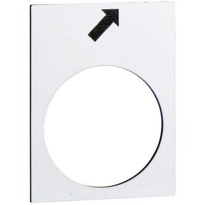 Bezeichnungsschild 30 x 40 mm weiß vorwärts langsam