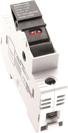 Sicherungssockel 1-polig 10 x 38 / 1000 V mit LED