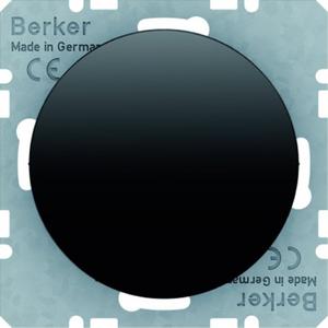 Blindverschluss mit Zentralstück Berker R.1/R.3 schwarz glänzend