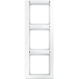 Rahmen mit Beschriftungsfeld Berker Q.1 polarweiß samt