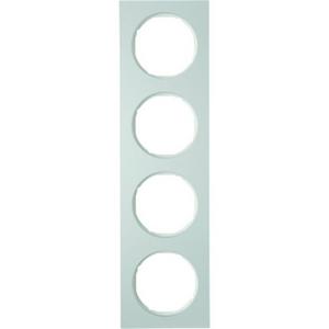 Rahmen Berker R.3 Alu/polarweiß