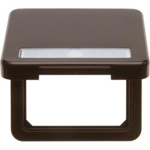 Zwischenring mit Klappdeckel und Beschriftungsfeld wg Up IP44 braun g