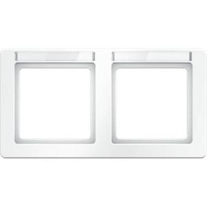 Rahmen mit Beschriftungsfeld Berker Q.1 polarweiß samt