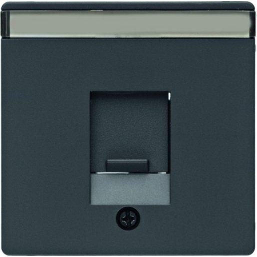 Zentralstück mit Staubschutzschieber undBeschriftungsfeld Berker Q.1/Q