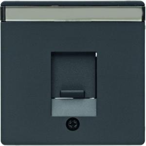 Zentralstück mit Staubschutzschieber undBeschriftungsfeld Berker Q.1/Q