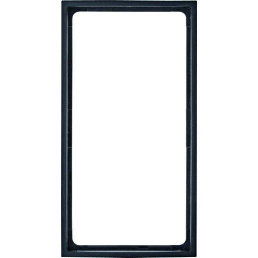 Rahmen mit großem Ausschnitt Berker B.7 Edelstahl/anthrazit