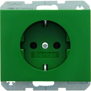 Steckdose SCHUKO Berker K.1/K.5 grün glänzend