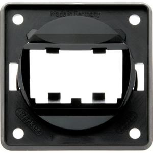 Tragplatte für 2 MINI-COM Module IntegroEinsätze schwarz glänzend