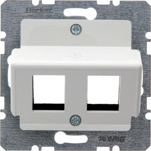 Zentralplatte für AMP Modular Jacks Zentralplattensystem polarweiß ma