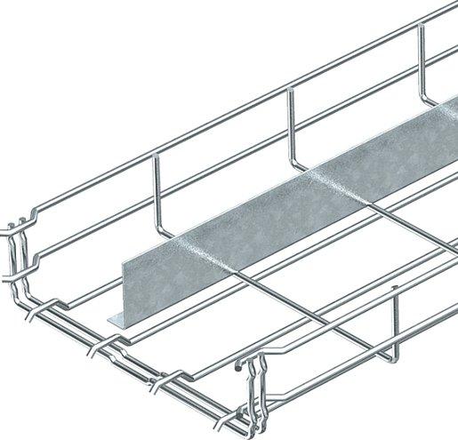 Gitterrinne GR-Magic mit 1 Trennsteg Stahl galvanisch verzinkt 55x400 mm
