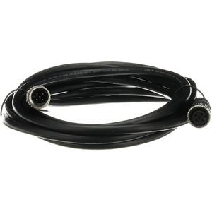 M12-Buchsenstecker gerade 5 x 0,34mm² und Abschirmung 3m