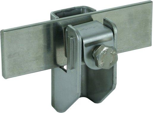 Flachbandhalter mit Druckstück NIRO für Rd 6-10/Fl...11mm Wandabstand 11