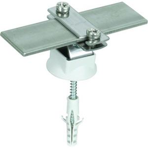 Leitungshalter NIRO für Fl 30mm/Rd 6-10mm mit Holzschraube u. K-Dübel D