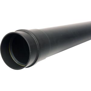 Kabelkanalrohr mit Langmuffe und Dichtring 160 schwarz 5m