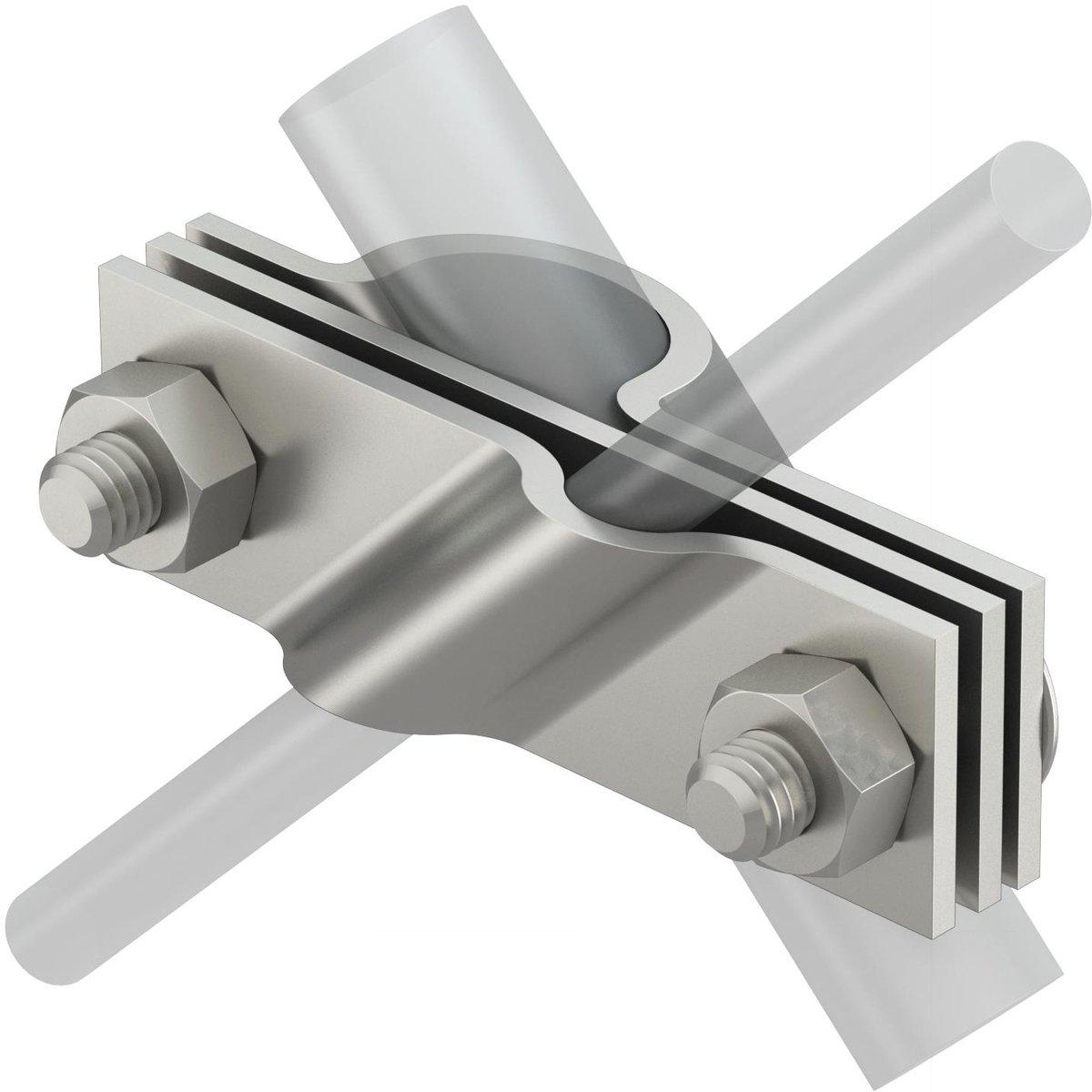 Anschlusslasche für Runddraht 20mm V4A 1.4404