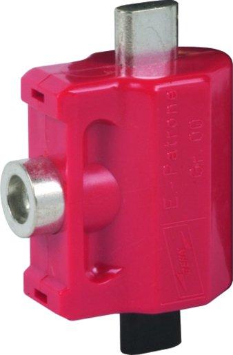 Erdungspatrone NH Gr. 00 teilisoliert mit Anschlussgewinde M10