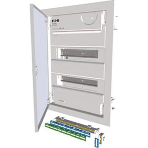 Hohlwand Kleinverteiler mit superflacher Stahlblechtür 2-reihig