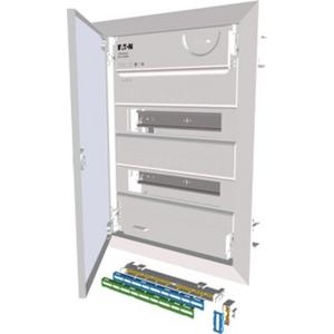 Unterputz Kleinverteiler mit flacher Stahlblechtür 2-reihig