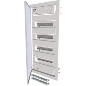 Hohlwand Kleinverteiler mit superflacher Stahlblechtür 4-reihig