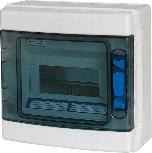 Aufputz IKA Verteiler Industrie UV stabil 1-reihig 8 TE 231 x 238 mm