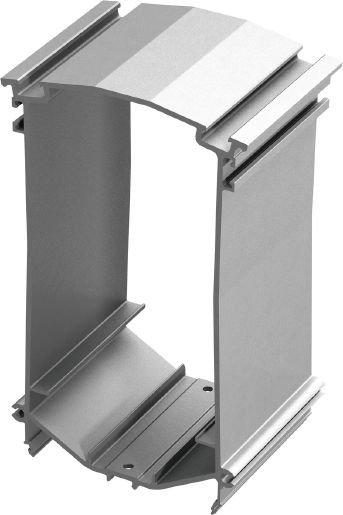 Hohe Abstützung MSP-FR-EW-SH Aluminium