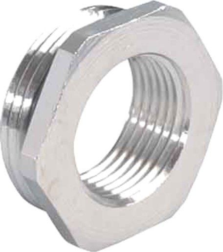 Reduzierung M40 - M32 Messing / vernickelt Sechskant mit O-Ring