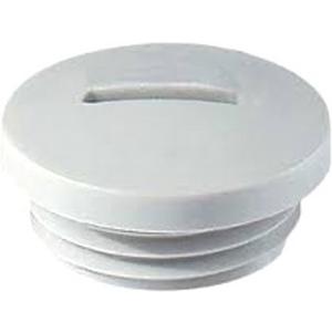 Verschlussschraube für Kabelverschraubung PG13 Polystrol hellgrau