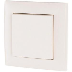 Funktaster 1-fach komplett 55 mm weiß glänzend RAL9010