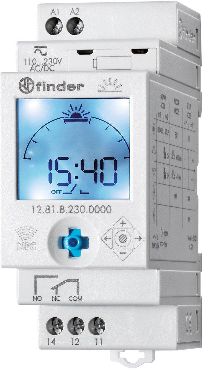 Schaltuhr Reiheneinbau 1W - Astro Joystick / NFC programmierbar Android / iOS