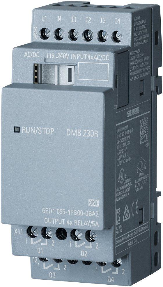 LOGO! DM8 230R Erweiterungsmodul SV/E/A 230V/230V/Relais 4 DE/4 DA