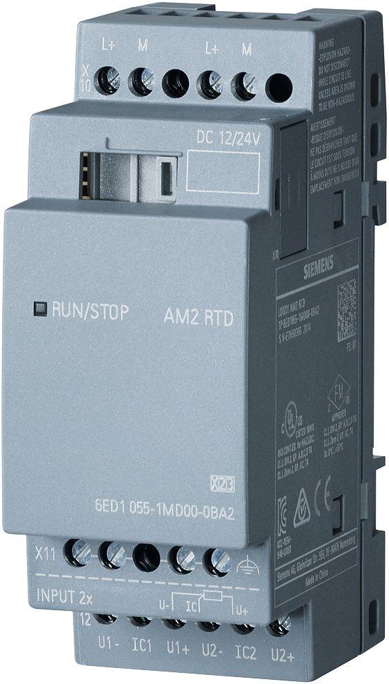 LOGO! AM2 RTD Erweit.Mod. SV DC12/24V 2AE -50 bis +200°C PT100/PT1000