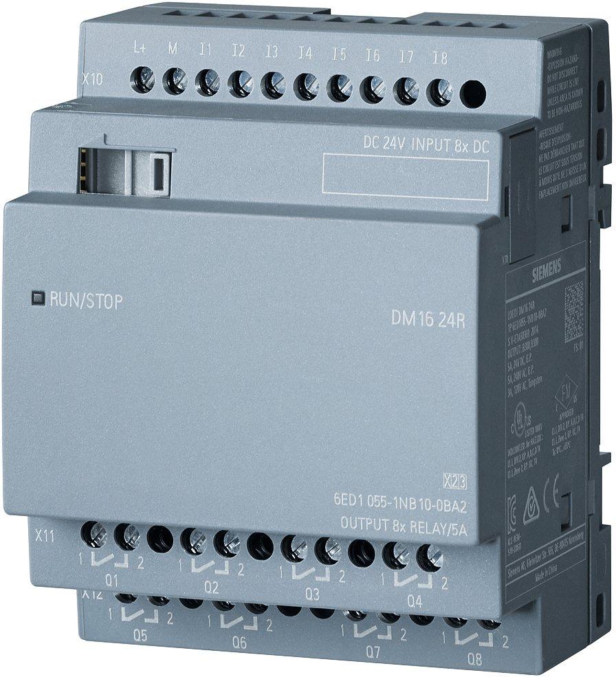 LOGO! DM16 24R Erweiterungsmodul SV/E/A DC 24V/DC 24V/Relais 8 DE/8DA