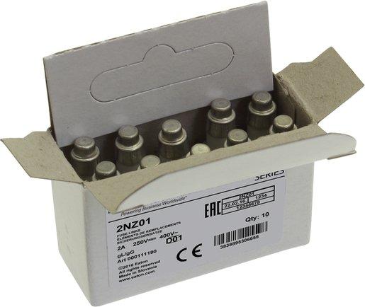Sicherungseinsatz Niederspannung 2 A AC 400 V D01 gL/gG IEC träge