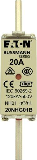 Sicherungseinsatz Niederspannung 20 A AC 500 V NH01 gL/gG IEC