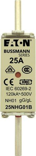 Sicherungseinsatz Niederspannung 25 A AC 500 V NH01 gL/gG IEC